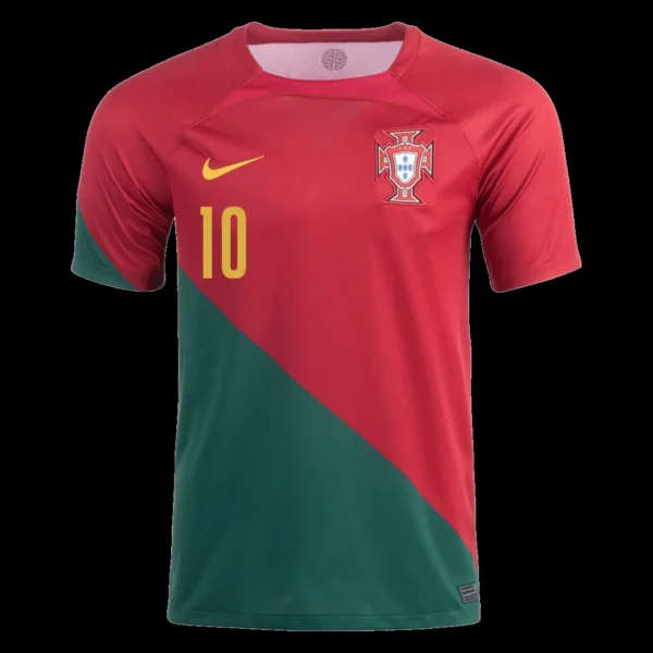BERNARDO #10 Portugal Home Soccer Jersey 2022 – Fan Version – back view