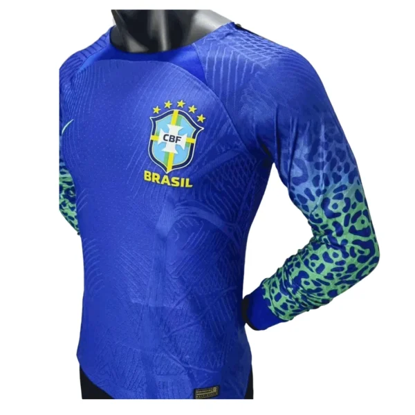 brazil-away-long-sleeve-soccer-jersey-2022-player-version-197296-02 Brazil Away Long Sleeve Soccer Jersey 2022 β Player Version β back view