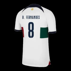 Bruno Fernandes #8 Portugal Away Soccer Jersey 2022 – Fan Version – front view