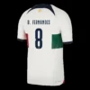 Bruno Fernandes #8 Portugal Away Soccer Jersey 2022 – Player Version – front view