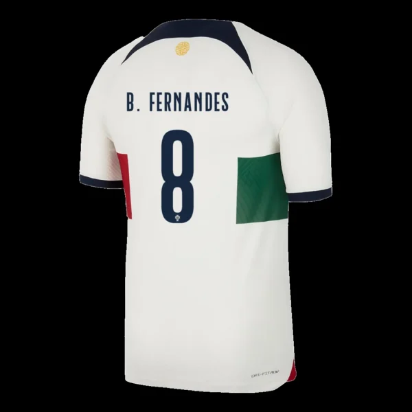 Bruno Fernandes #8 Portugal Away Soccer Jersey 2022 – Player Version – front view