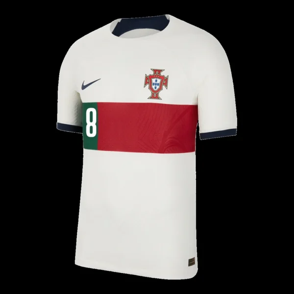 Bruno Fernandes #8 Portugal Away Soccer Jersey 2022 – Player Version – back view