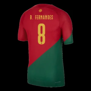 Bruno Fernandes #8 Portugal Home Soccer Jersey 2022 – Player Version – front view