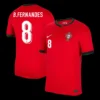 Bruno Fernandes #8 Portugal Home Soccer Jersey Euro – Fan Version – front view