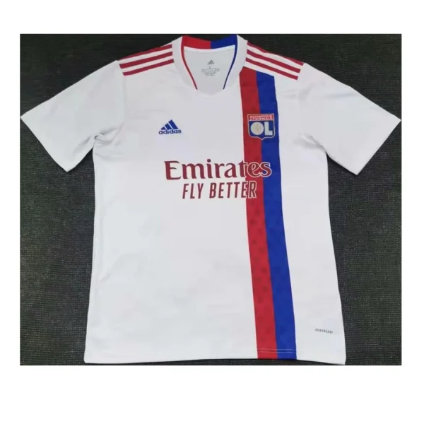 CAQUERET #25 Olympique Lyonnais Home Soccer Jersey 2021/22 – Fan Version – back view