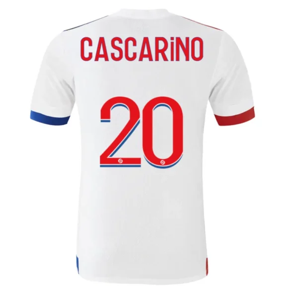 CASCARINO #20 Olympique Lyonnais Home Soccer Jersey 2020/21 – Fan Version – back view