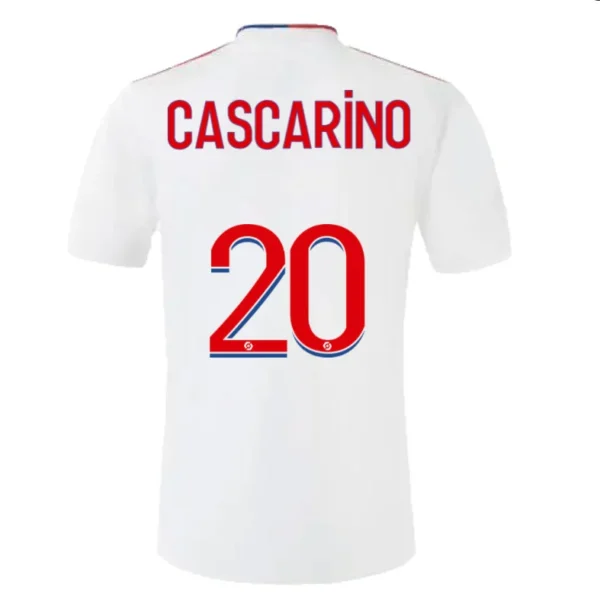CASCARINO #20 Olympique Lyonnais Home Soccer Jersey 2021/22 – Fan Version – front view
