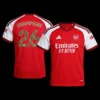 CHAMPIONS #26 Arsenal Home Soccer Jersey 2026/27 – Fan Version – front view