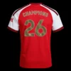 CHAMPIONS #26 Arsenal Home Soccer Jersey 2026/27 – Fan Version – back view