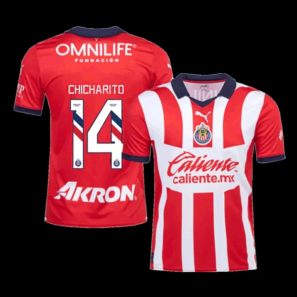 CHICHARITO #14 Chivas Home Soccer Jersey 2023/24 – Fan Version – front view