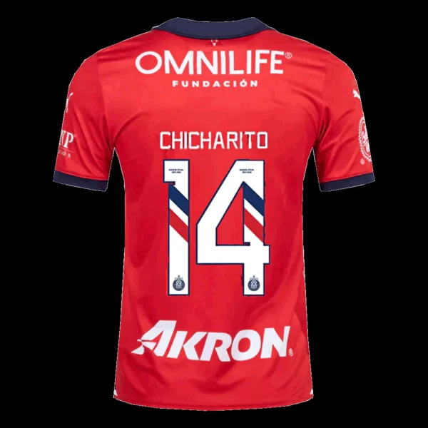 CHICHARITO #14 Chivas Home Soccer Jersey 2023/24 – Fan Version – jersey details