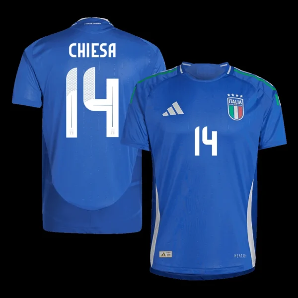 CHIESA #14 Italy Home Soccer Jersey Euro – Player Version – front view