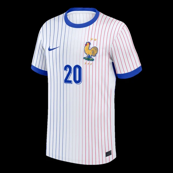 coman-20-france-away-soccer-jersey-fan-version-612860-02 COMAN #20 France Away Soccer Jersey β Fan Version β back view
