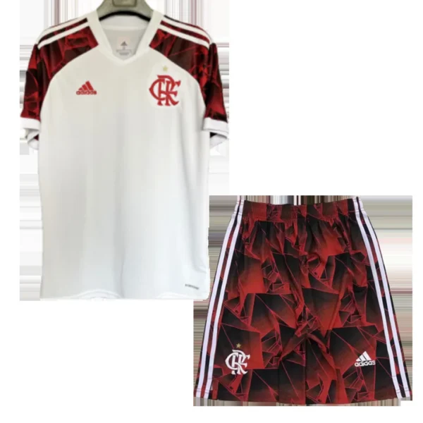 CR Flamengo Away Soccer Kit – Jersey + Shorts 2021/22 – Fan Version – front view