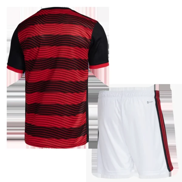 CR Flamengo Home Soccer Kit – Jersey + Shorts 2022/23 – Fan Version – back view