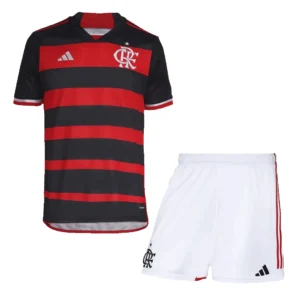 CR Flamengo Home Soccer Kit – Jersey + Shorts – Fan Version – front view