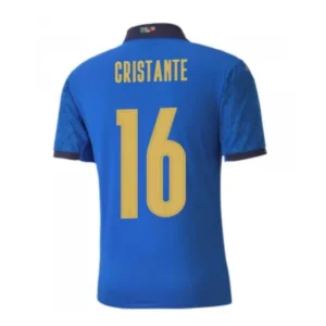 CRISTANTE #16 Italy Home Soccer Jersey 2020 – Fan Version – front view