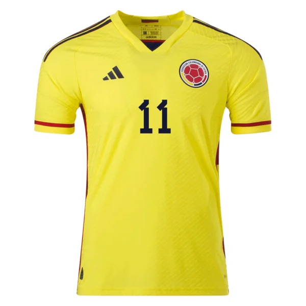 CUADRADO #11 Colombia Home Soccer Jersey 2022 – Player Version – back view