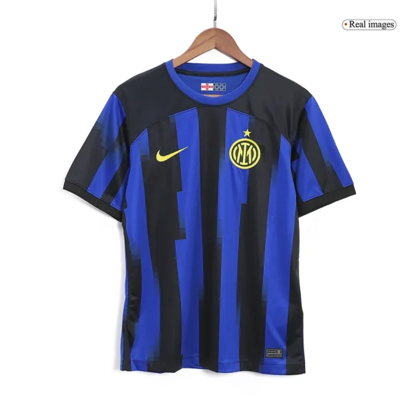 DARMIAN #36 Inter Milan Home Soccer Jersey 2023/24 – Fan Version – badge and fabric details