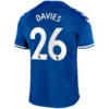 DAVIES #26 Everton Home Soccer Jersey 2020/21 – Fan Version – back view