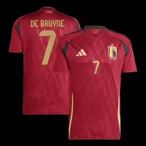 DE BRUYNE #7 Belgium Home Soccer Jersey Euro – Fan Version – front view