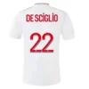 DE SCIGLIO #22 Olympique Lyonnais Home Soccer Jersey 2021/22 – Fan Version – front view