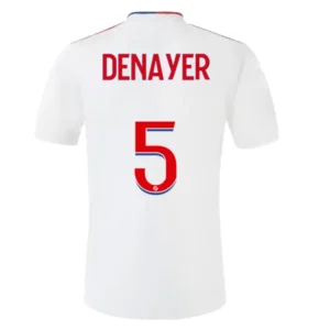 DENAYER #5 Olympique Lyonnais Home Soccer Jersey 2021/22 – Fan Version – front view