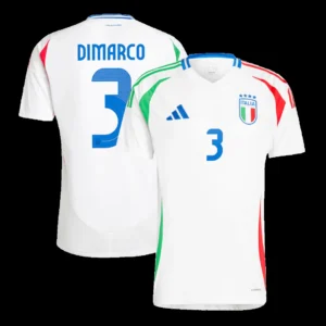DIMARCO #3 Italy Away Soccer Jersey Euro – Fan Version – front view