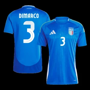 DIMARCO #3 Italy Home Soccer Jersey Euro – Fan Version – front view