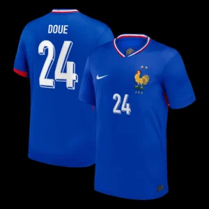 DOUE #24 France Home Soccer Jersey – Fan Version – front view