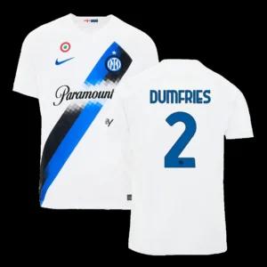 DUMFRIES #2 Inter Milan Away Soccer Jersey 2023/24 – Fan Version – front view