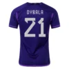 DYBALA #21 Argentina Away Soccer Jersey 2022 – Fan Version – back view