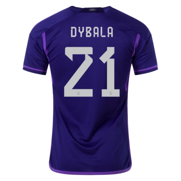 DYBALA #21 Argentina Away Soccer Jersey 2022 – Fan Version – back view