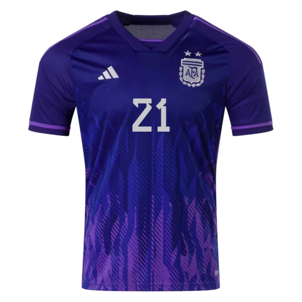 DYBALA #21 Argentina Away Soccer Jersey 2022 – Fan Version – jersey details