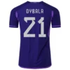 DYBALA #21 Argentina Away Soccer Jersey 2022 – Player Version – front view