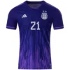 DYBALA #21 Argentina Away Soccer Jersey 2022 – Player Version – back view