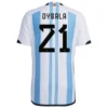 DYBALA #21 Argentina Home Soccer Jersey 2022 – Player Version – front view