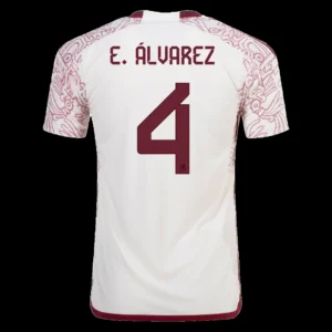 E.ÁLVAREZ #4 Mexico Away Soccer Jersey 2022 – Player Version – front view