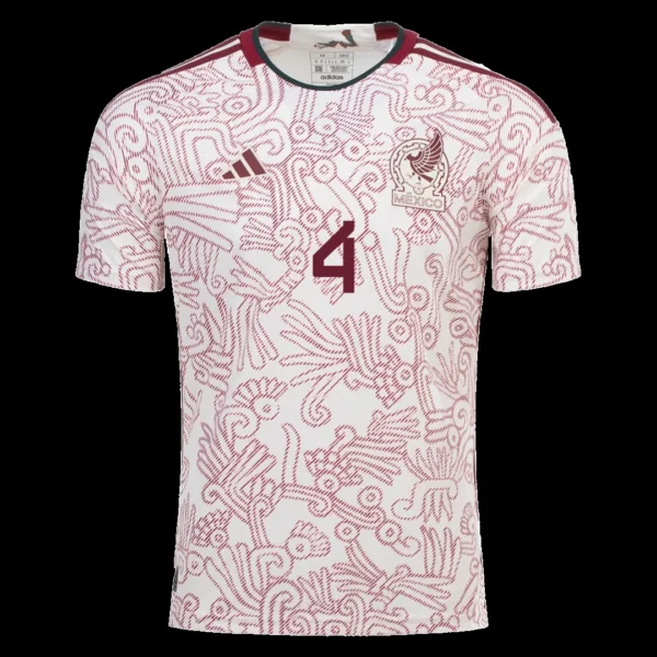 E.ÁLVAREZ #4 Mexico Away Soccer Jersey 2022 – Player Version – back view