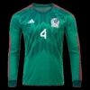 E.ÁLVAREZ #4 Mexico Home Long Sleeve Soccer Jersey 2022 – Fan Version – front view