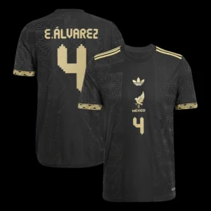 E.ÁLVAREZ #4 Mexico Third Away Soccer Jersey 2025 – Gold Cup – Player Version – front view