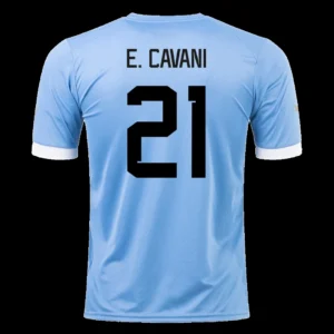 E.CAVANI #21 Uruguay Home Soccer Jersey 2022 – Fan Version – front view