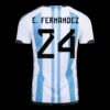 E. FERNANDEZ #24 Argentina 3 Stars Home Soccer Jersey 2022 – Fan Version – front view