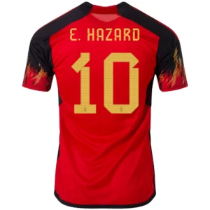 E. HAZARD #10 Belgium Home Soccer Jersey 2022 – Fan Version – front view