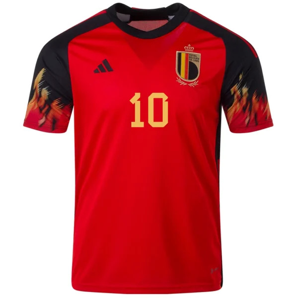 e-hazard-10-belgium-home-soccer-jersey-2022-fan-version-195069-02 E. HAZARD #10 Belgium Home Soccer Jersey 2022 β Fan Version β back view