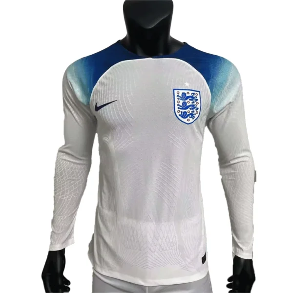 england-home-long-sleeve-soccer-jersey-2022-player-version-198349-01 England Home Long Sleeve Soccer Jersey 2022 β Player Version β front view