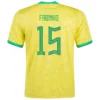 FABINHO #15 Brazil Home Soccer Jersey 2022 – Fan Version – front view