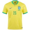 FABINHO #15 Brazil Home Soccer Jersey 2022 – Fan Version – back view