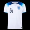 FODEN #20 England Home Soccer Jersey 2022 – Fan Version – back view