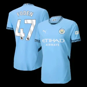 FODEN #47 Manchester City Home Soccer Jersey Player Version – front view